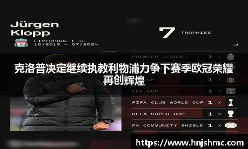 克洛普决定继续执教利物浦力争下赛季欧冠荣耀再创辉煌